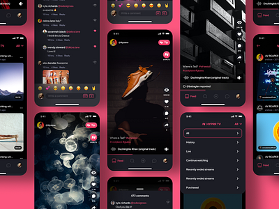 Hyprr Feed mobile app design animation web design branding animation app app design crypto editor feed ios mobile app design photo social socialmedia ui ux video web3