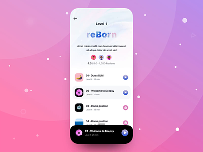 Relaxation App Animation app calm cards cover icon ios profile relax relaxation social ui ux