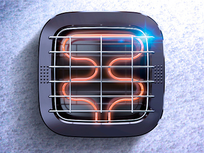 Heater iOS Icon app heater hot icon ios ios7 lattice metal snow ui ux