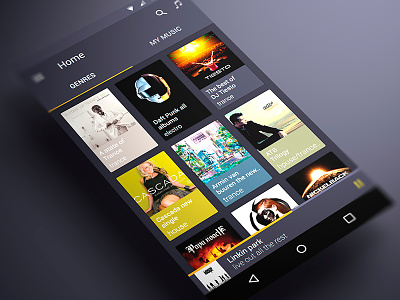 Android music App Material design android app material material design music player ui ux