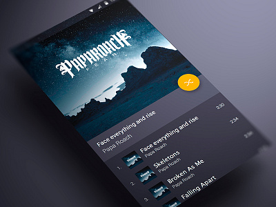 Android music App Material design Album View android app contacts material material design music player sidebar ui user ux