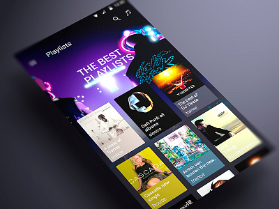 Android music App Material design Playlists