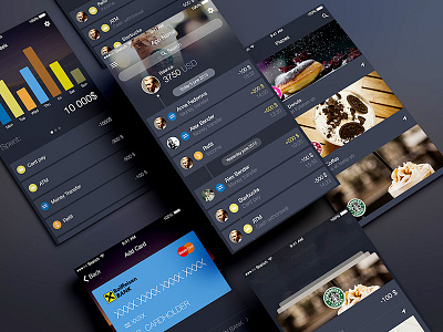 Finance App UI app crds dark finance friends ios social timeline ui ux