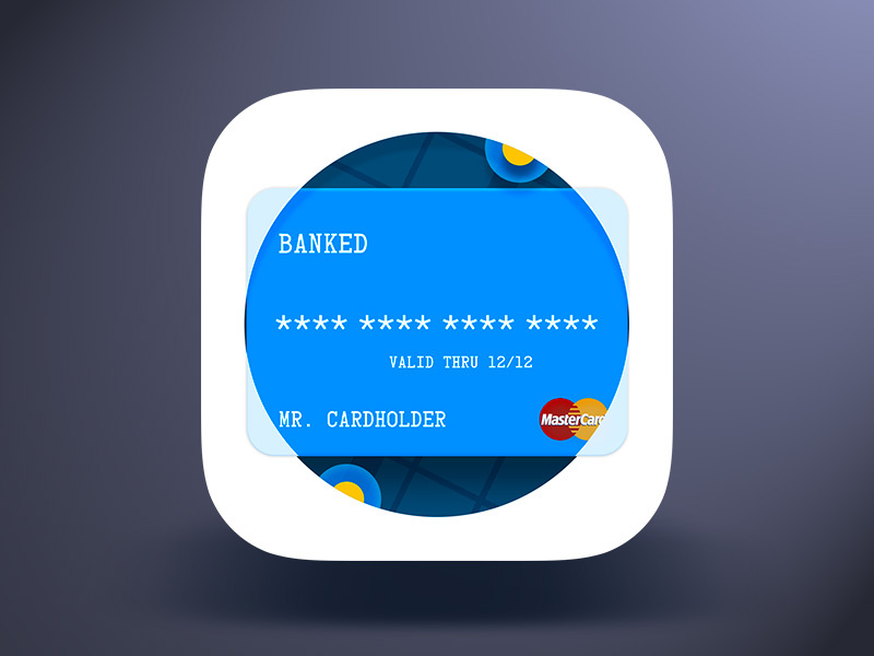 Banked iOS App Icon payment finance pay location pin map card app icon ios