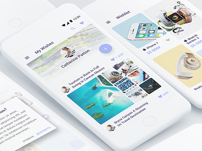 My wishes app cards cover goods ios iphone profile tag ui ux wish wishes