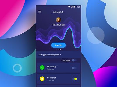 Lock mobile app design animation web design branding