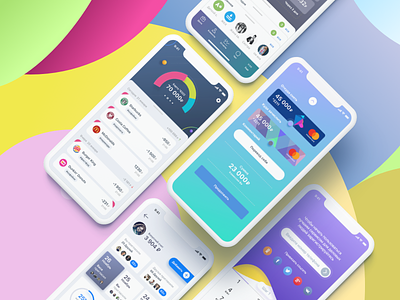 Banking UI app bank banking cards finance ios iphone pay payment stat ui ux