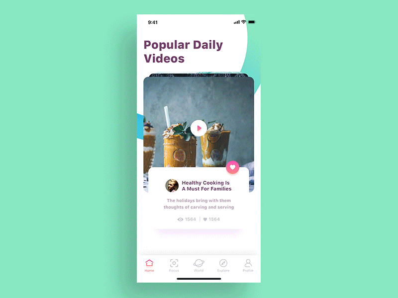 Video App mobile app design animation