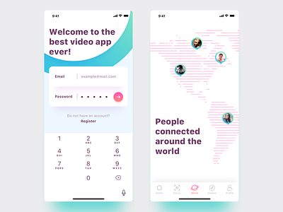 Video App mobile app design animation