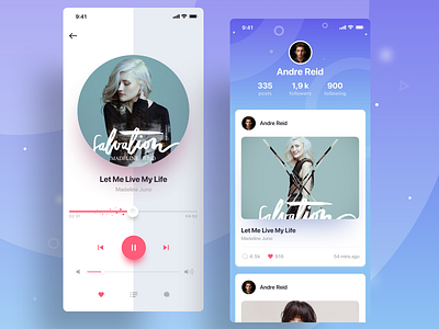 Music Player mobile app design animation web design branding