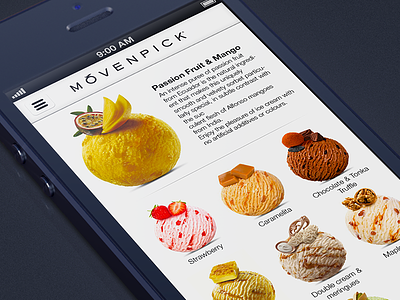 Movenpick ice-cream app