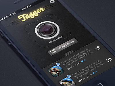 ClickBerry Tagger app black clickberry dark flare highlight icon interactive ios iphone light metal moscow russia shadow tager tagger texture video