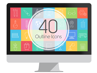 Outline Icons flat icons powerpoint presentation