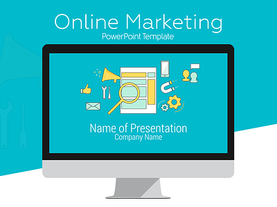 Online Marketing PowerPoint Template marketing powerpoint presentation seo smm template