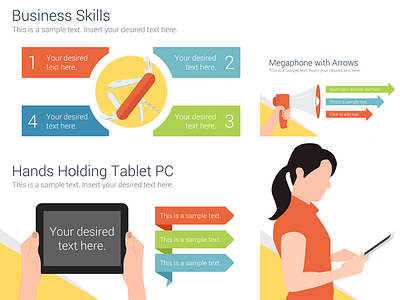 Business Infographics business data deck devices flat infographic infographics megaphone presentation slides