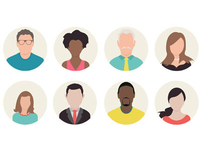 People Icons for Presentations avatar characters flat icons people