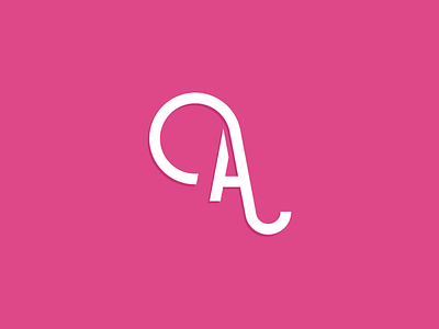 A a font pink