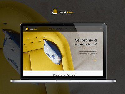 Hand Sofas cover chairs cover creative layout responsive site tablet team web website yellow