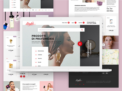 Kaylar Profumeria design e commerce e commerce design e commerce shop perfumery pink product web site