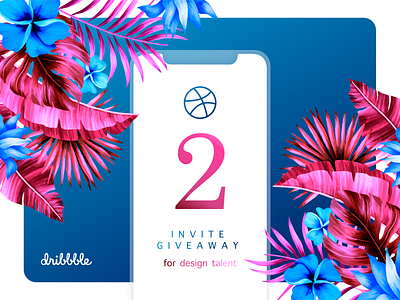 2 Invitation giveaway for dribbble