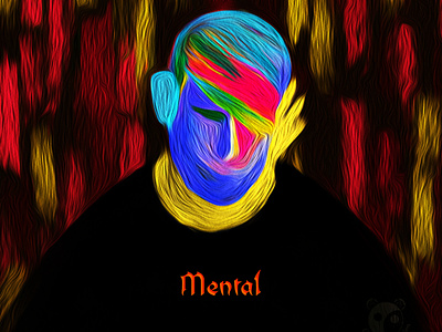 Mental Health Concept Poster art art branding concept contemporary design graphic design health illustration logo mental nouveau art poster ui ux vector