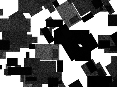 Black White abstract cubism landscape