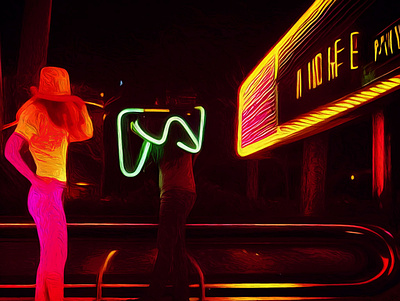 The Neon Saloon photoshop