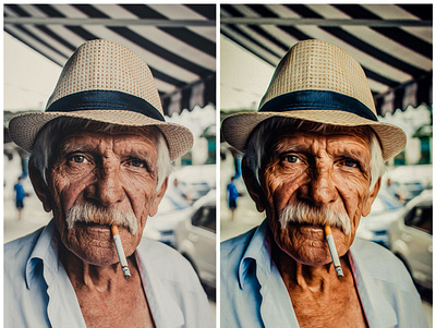 Photo Stylized oil edit Series #1 "Older man" portrait