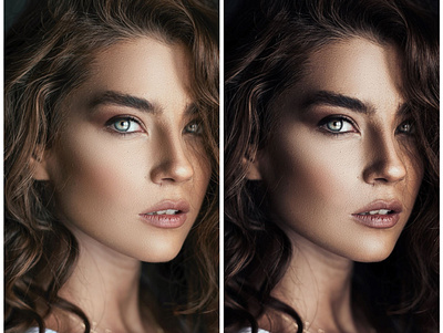 Photo Stylized edit Series #2 "Brunette Model" portrait