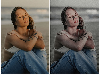 Photo Stylized oil edit Series #6 "Beach model" love