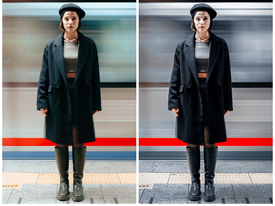 Photo Stylized Retouched Series #14 "Subway Motion Blur Model "