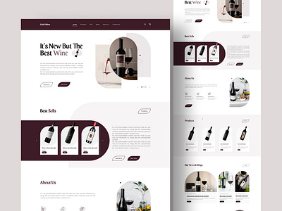 Wine store Uidesign design figma glass landing purple trends ui uiux ux webdesign website websitrdesign wine