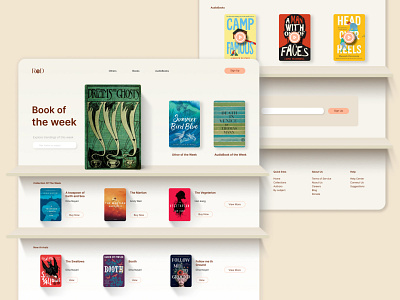 Online Book Store Landing Page graphic design herosection landingpage ui webdesign
