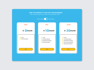 Pricing Page Design