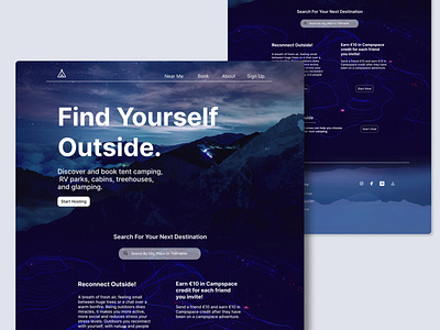 Landing Page Design for a Camping website