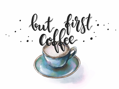 Coffee coffee digitalpainting watercolor