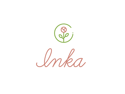 logo for the flowers lover - Inka flower greenery logo