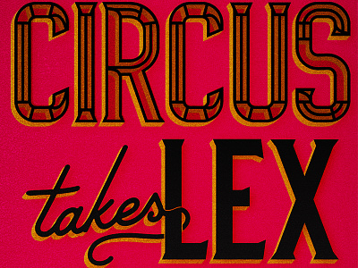 Circus Takes Lex circus geometric logo type