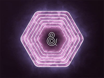 Abstract ampersand reveal abstract after effects ampersand animation gif loop motion purple