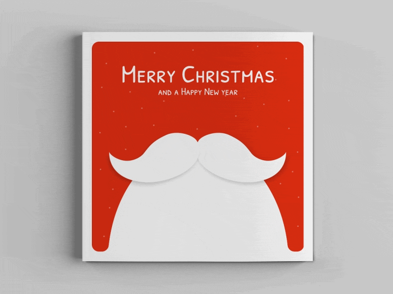 Merry Christmas animated christmas gif hohoho loop merry moustache red santa xmas