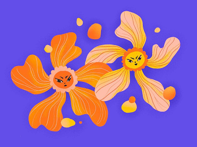babes babies character characters flower flowers illustration procreate sketch texture