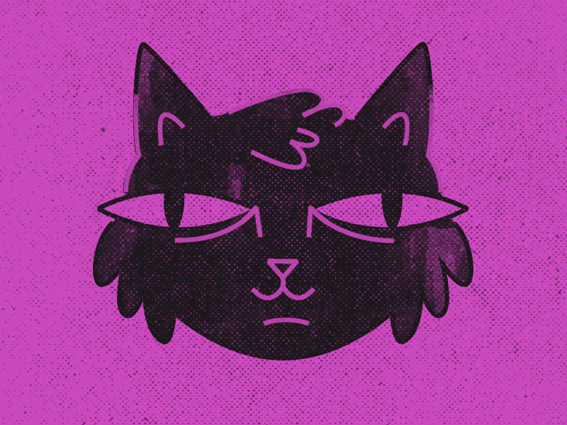 Los Gatos cats character gif illustration texture vector