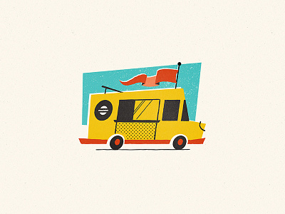 Food Truck austin food food truck icon illustration retro sticker sticker pack texas texture