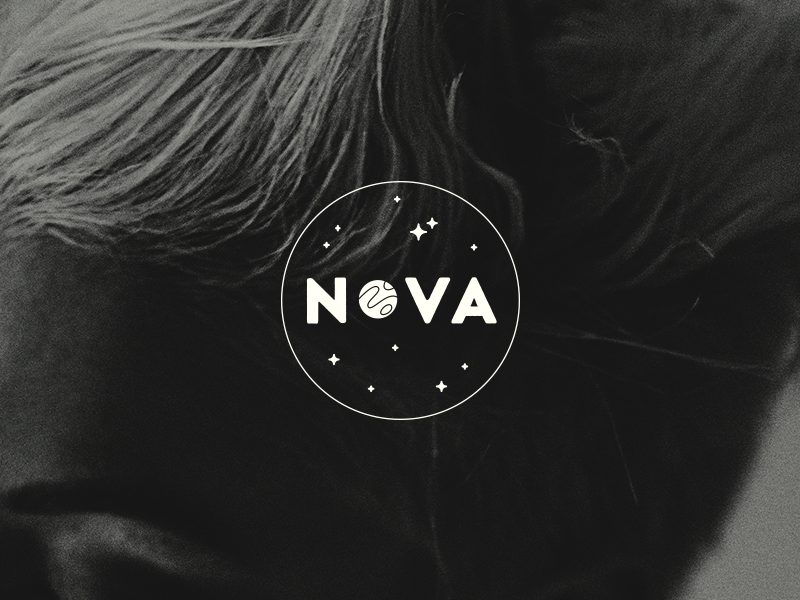 Nova Logo Concepts astronomy branding hair logo nova retro salon sci fi space stars stylist