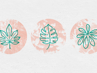 Greenhouse floral flower icon illustration leaf line natural organic texture tropical