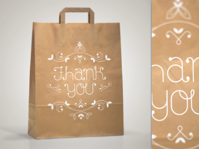 Thank You Graphic decorative thank you typography