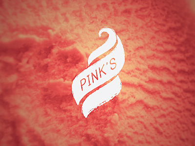 PINK'S ICE CREAM concept ice cream logo pink sketch