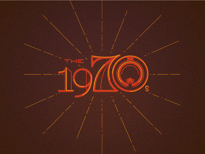Groovy 1970s disco numbers typography vintage