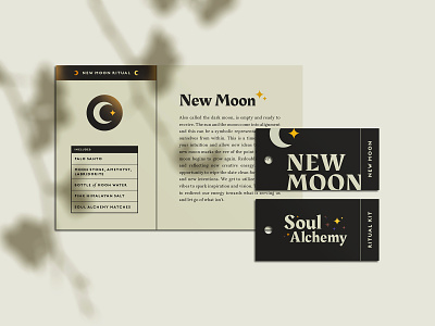 SA Ritual Cards gold hang tag moon mystical postcard print ritual stars texture vector