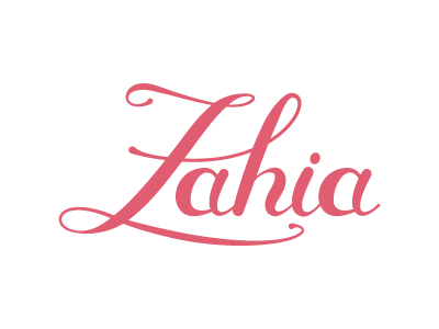 Zahia lettering logo design typography